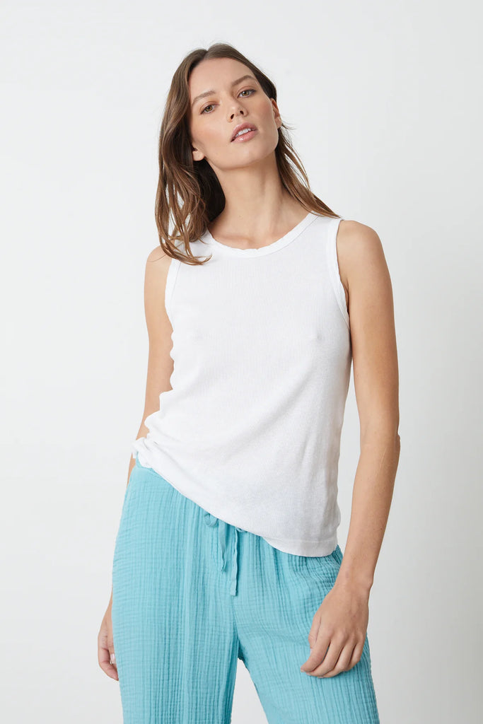 MAXIE Muscle Tank in White