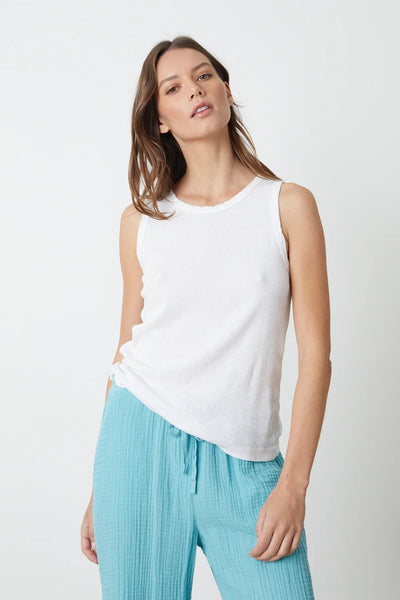 MAXIE Muscle Tank in White