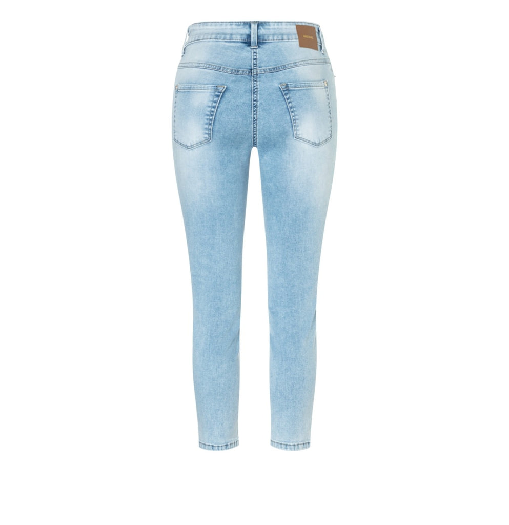 DREAM SUMMER Slim Crop Jeans in Light Azure Blue