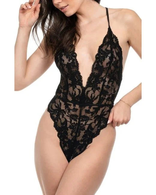 ROSALIE Lace Teddy in Black
