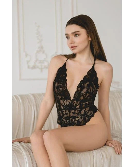 ROSALIE Lace Teddy in Black