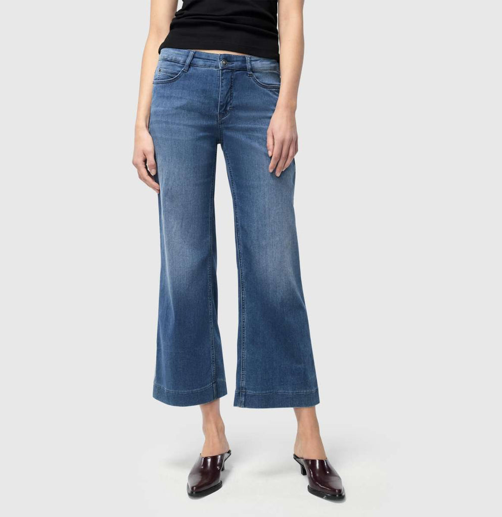 DREAM WIDE Cropped Jeans in Storm Blue