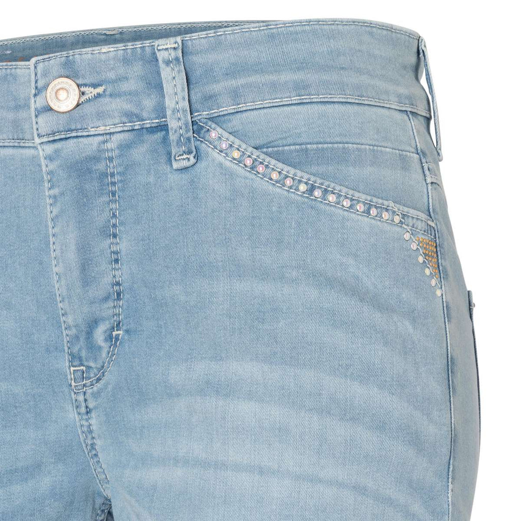 DREAM SUMMER Pearl Slim Crop Jeans in Exotic Mid Blue