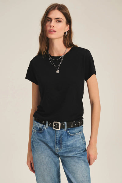 MARIKA Short Sleeve Crew Tee in Black