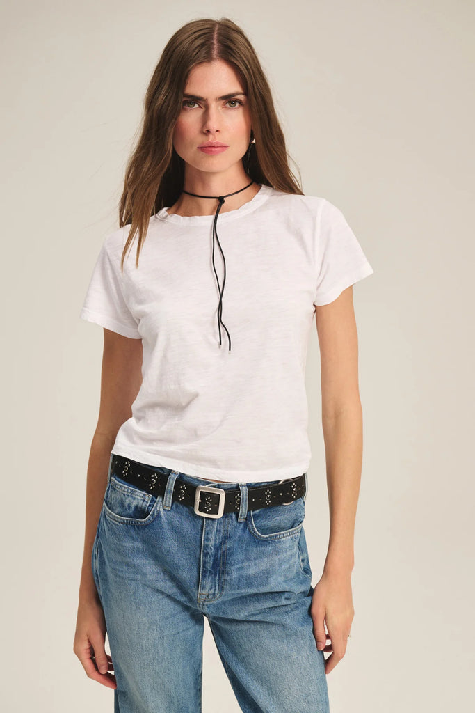 MARIKA Short Sleeve Crew Tee in White