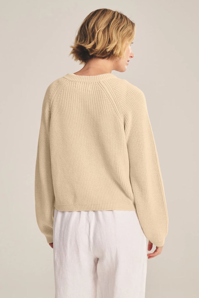 MIRAE Cotton Cardigan in Cream