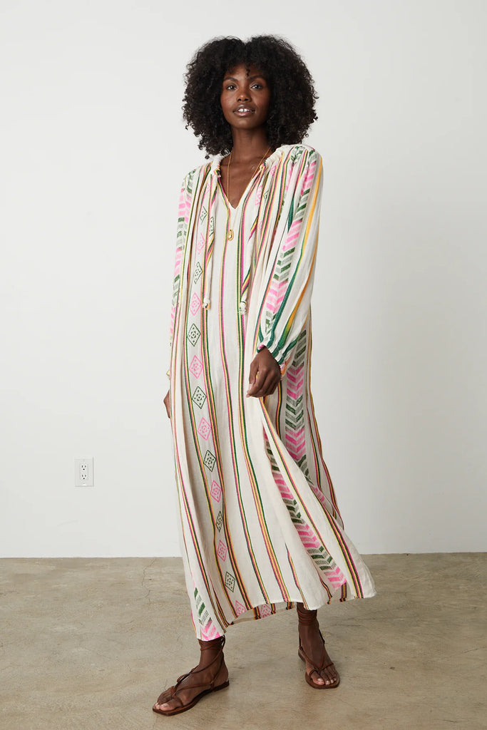 PEYTON Long Sleeve Tunic Dress in Multi Christina's Luxuries PEYTON Long Sleeve Tunic Dress in Multi Christina's Luxuries