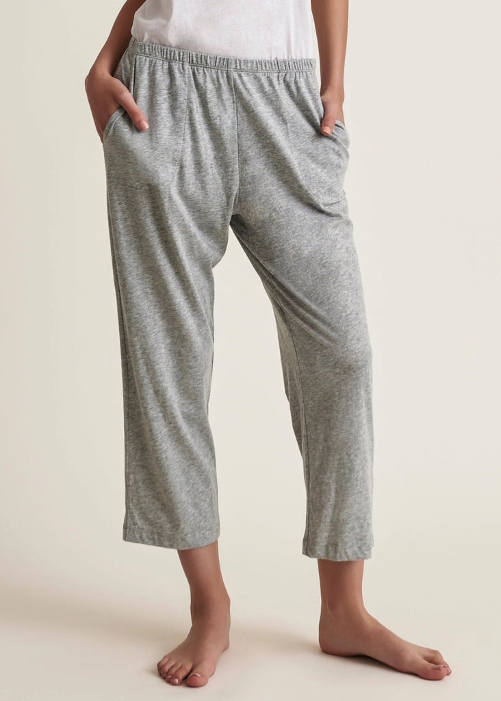CARLYN Crop Pants in Heather Grey