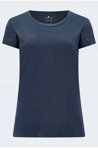 ODELIA Slub Short Sleeve Crew Tee in Crater