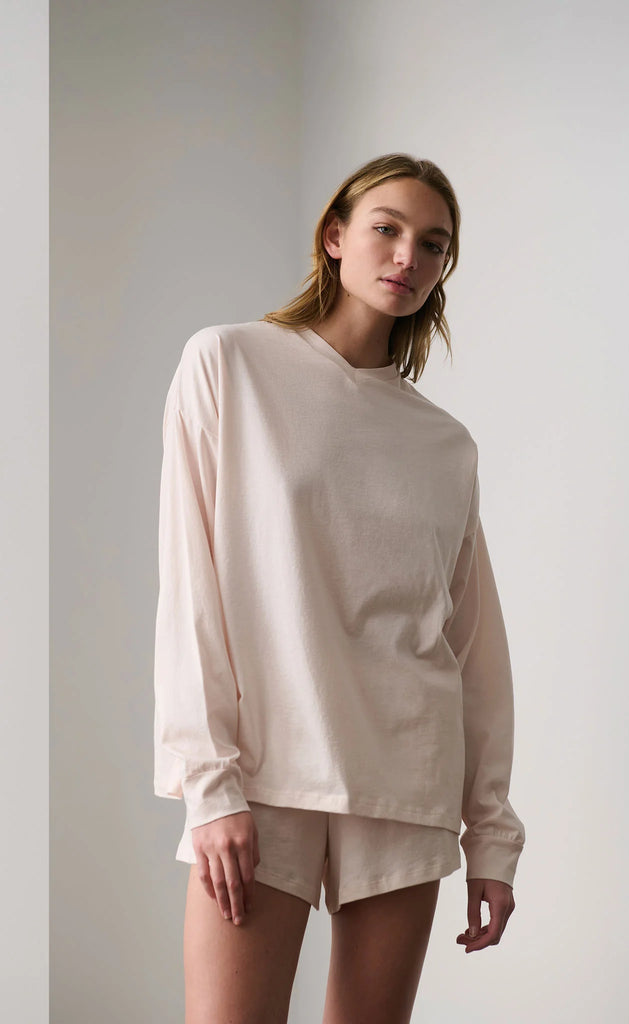 CATALINA Long Sleeve Top in Pearl Pink