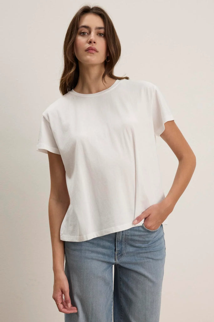 TOPANGA Short Sleeve Crew Neck Tee in White