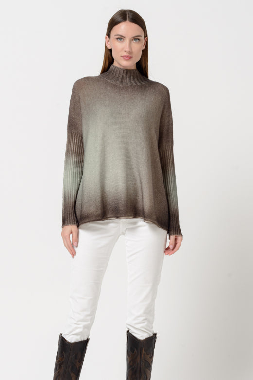 OTLEY Wool Mock Neck in Tasty Shades Pistache