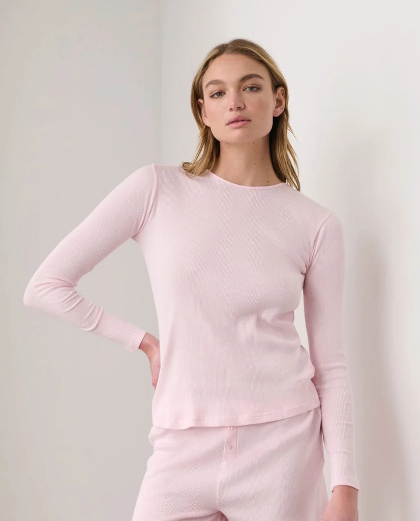 RAYNE Long Sleeve Tee in Pink Ice