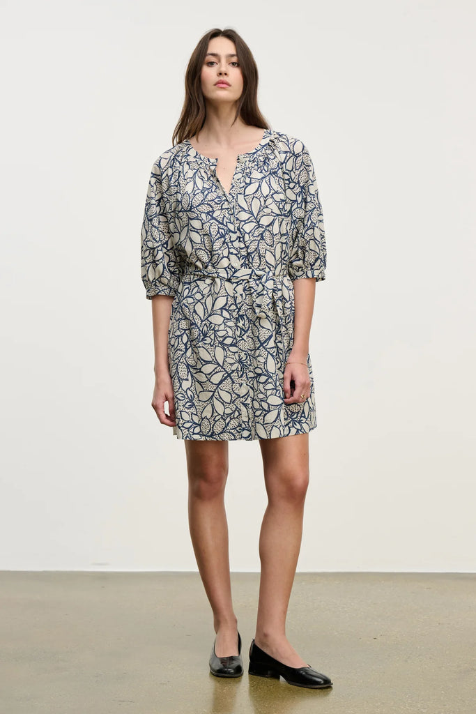 SUMMER Half Sleeve Peasant Dress in Dove