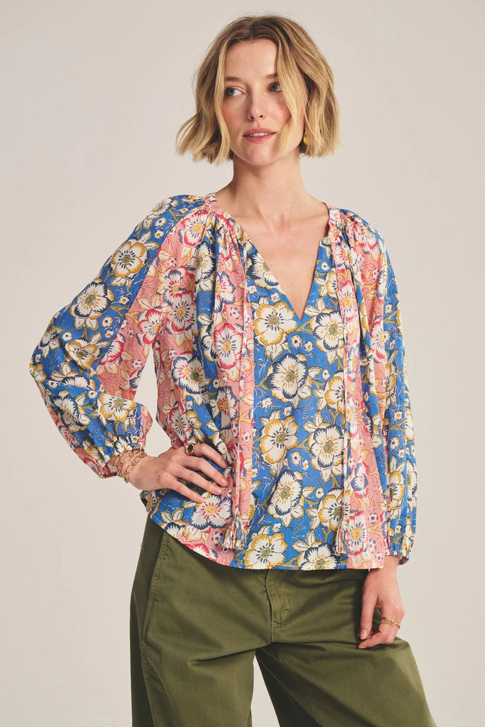 REESE Long Sleeve Boho Top in Multi