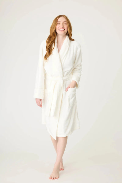 LUXE PLUSH Robe in Ivory