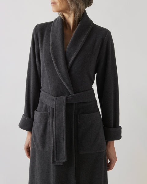 ROSE Fleece Robe in Anthracite