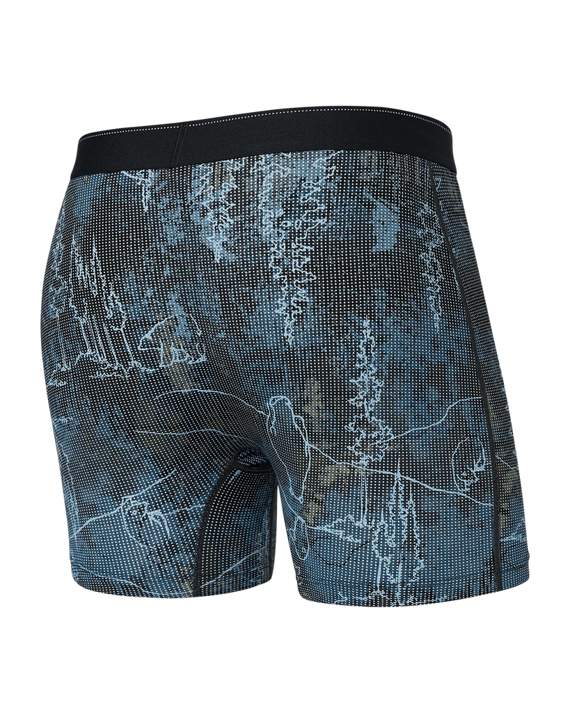 QUEST Quick-Dry Boxer Brief w/ Fly in Smokey Mountains