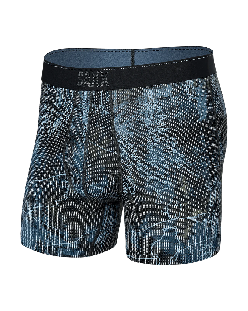 QUEST Quick-Dry Boxer Brief w/ Fly in Smokey Mountains