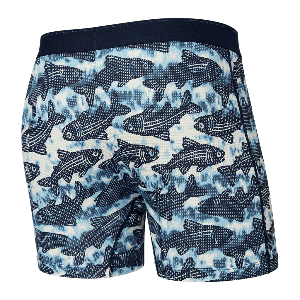 QUEST Quick-Dry Boxer Brief w/ Fly in Upstream Twilight