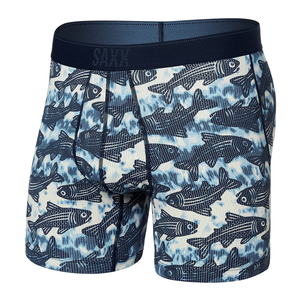 QUEST Quick-Dry Boxer Brief w/ Fly in Upstream Twilight