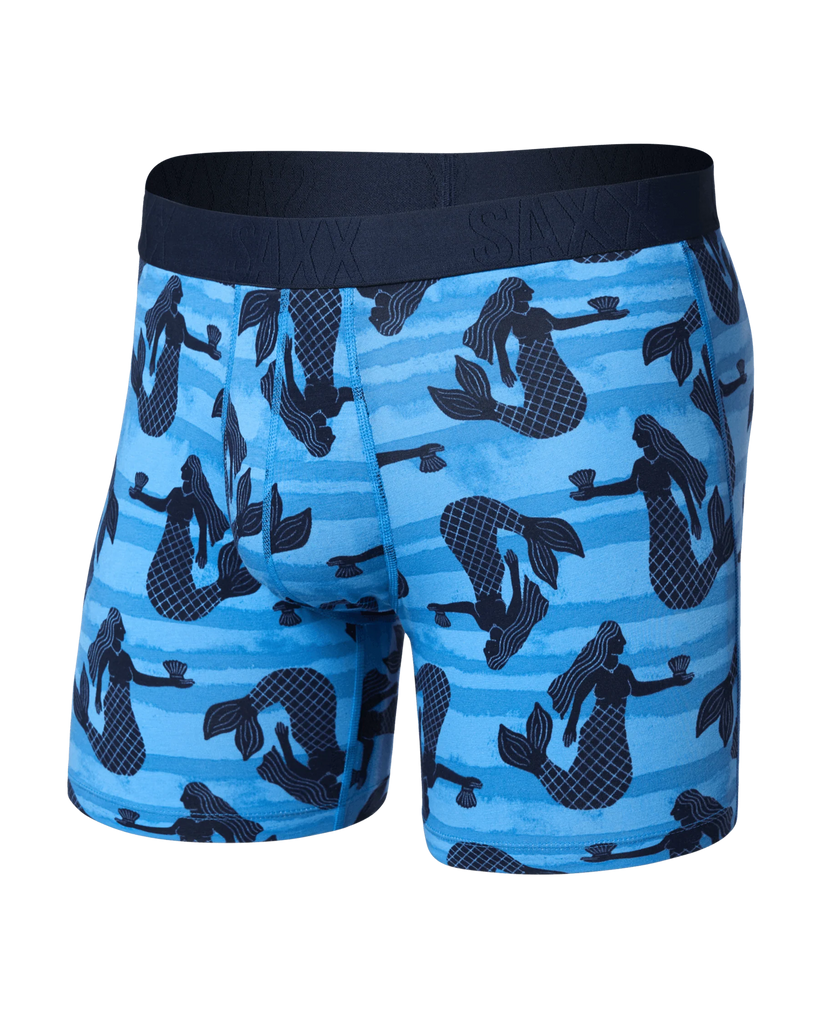 DROPTEMP Cooling Cotton Boxer Brief w/ Fly in La Sirena Blue