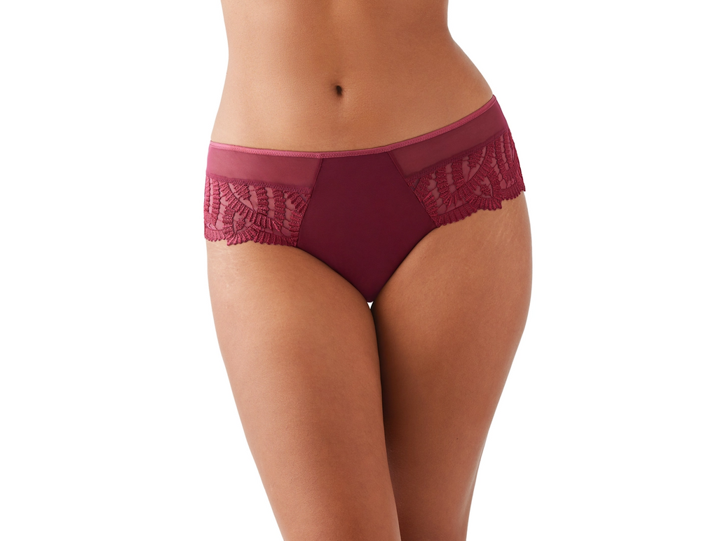 AFTER DARK Tanga in Red Plum