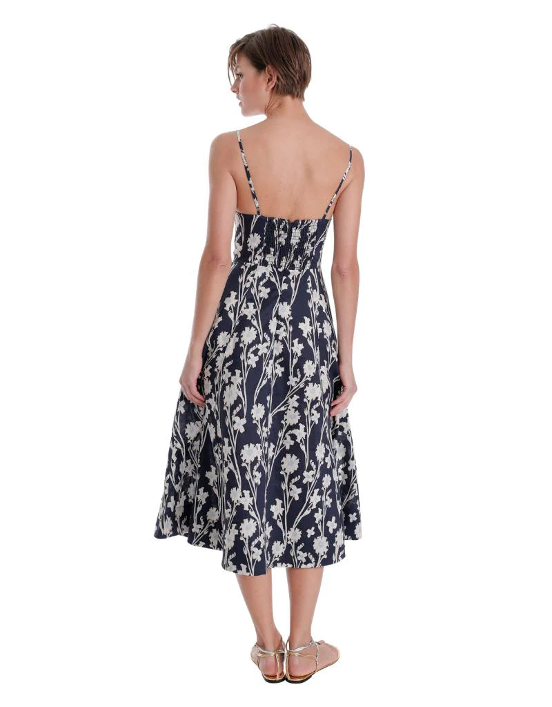 WINONA Midi Dress in Navy Floral
