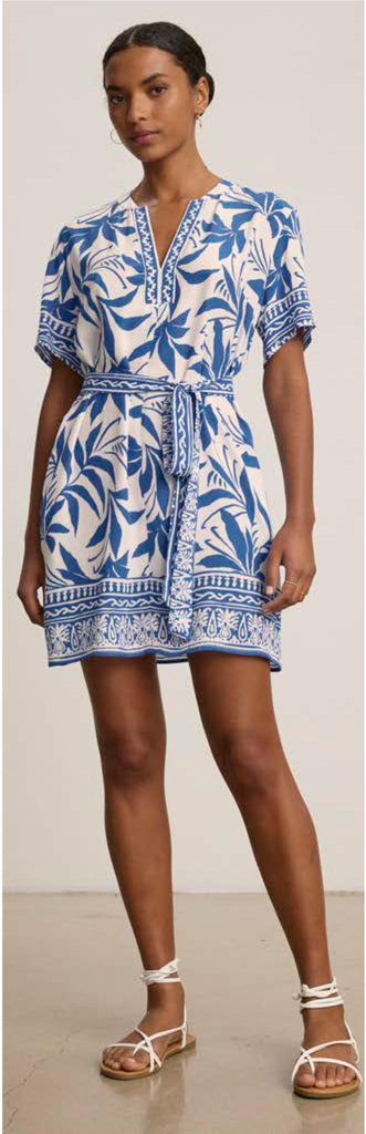 VANESSA Short Sleeve Dress in Cobalt
