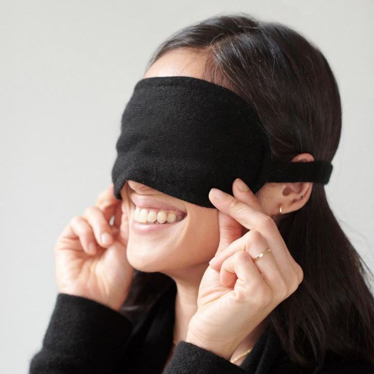 Cashmere Eye Mask in Black