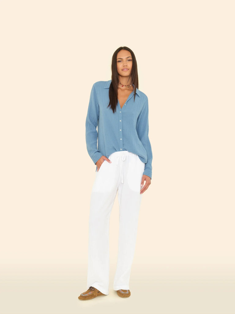 DEVON Gauze Pants in White