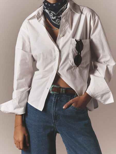 MONROE Long Sleeve Shirt in White