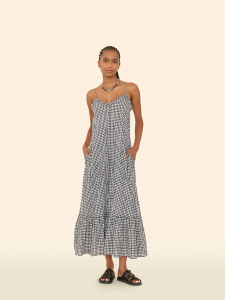 TAYTUM Gingham Maxi Dress in Anise
