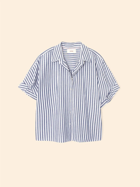 TEDDY Short Sleeve Striped Shirt in Mediterranean