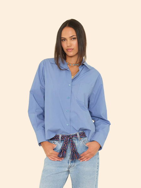 MONROE Long Sleeve Shirt in Cadet Blue