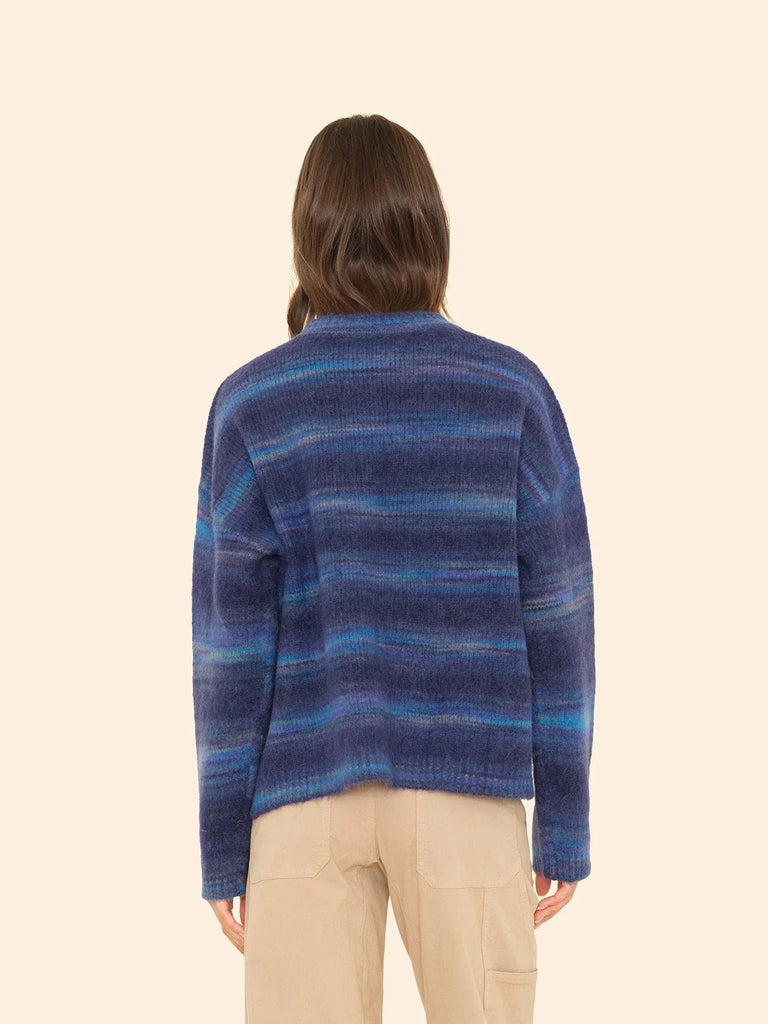 ANDERS Alpaca Blend Crew Neck in Navy Ombre