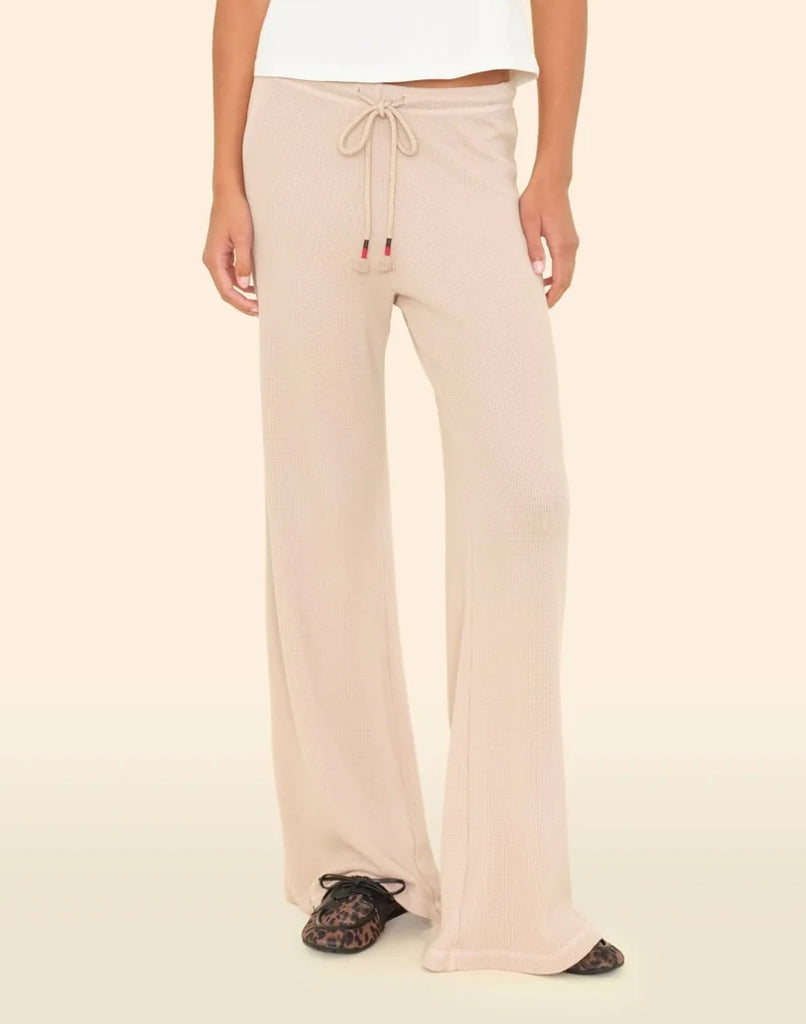 MANON Waffle Pants in Pebble Stone