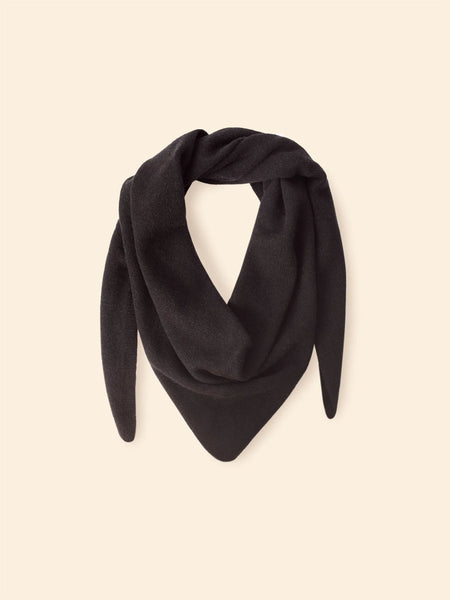 LE PETITE Cashmere Bandana Scarf in Black