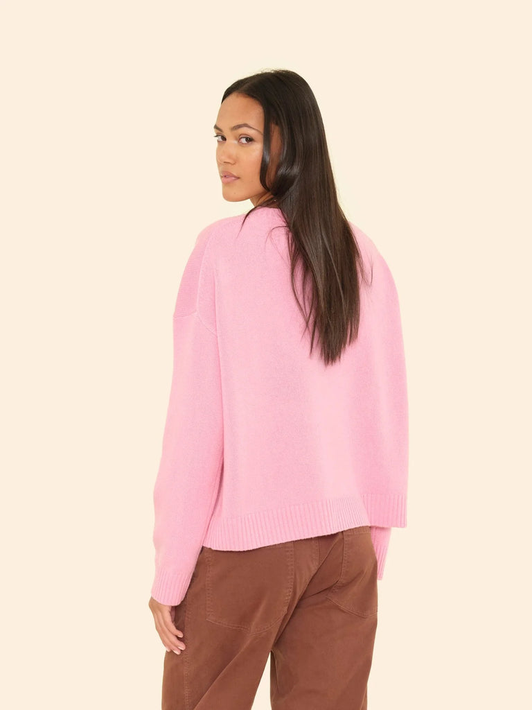 LELA Cashmere Crew Sweater in Gumball