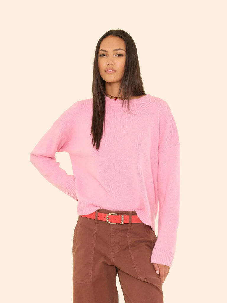 LELA Cashmere Crew Sweater in Gumball