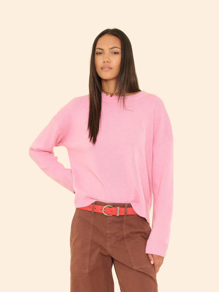 LELA Cashmere Crew Sweater in Gumball