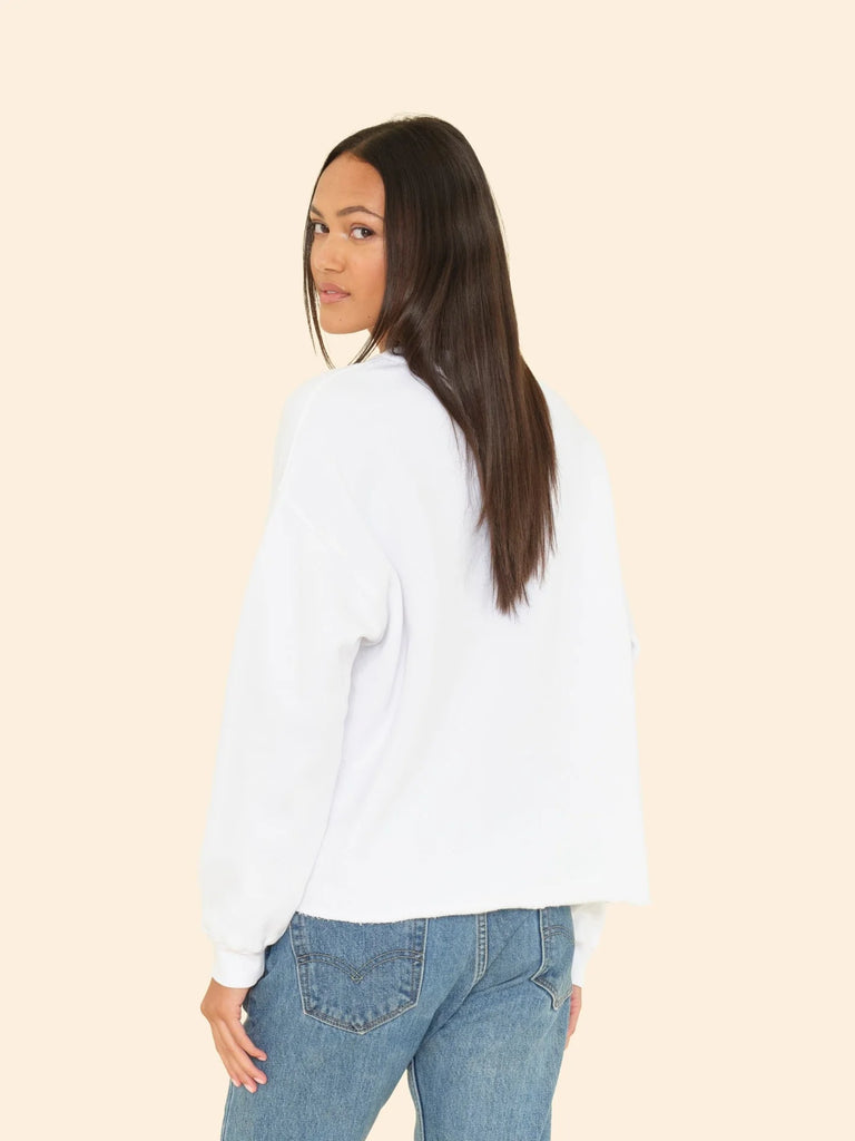 HONOR Crew Sweatshirt in White