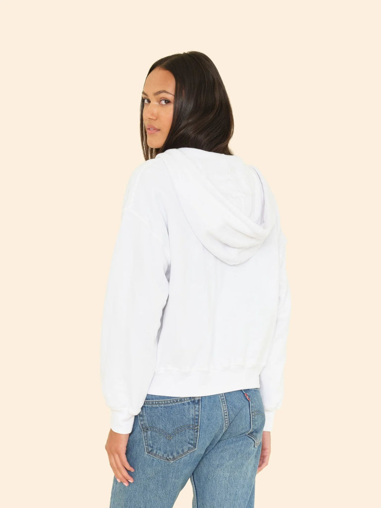 SMITH Hoodie Zip Sweatshirt in White