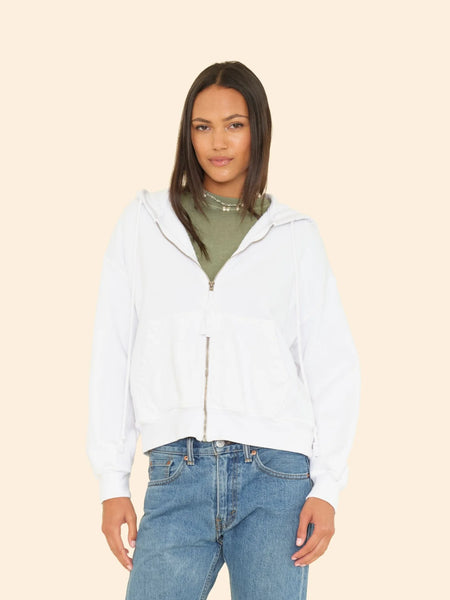 SMITH Hoodie Zip Sweatshirt in White