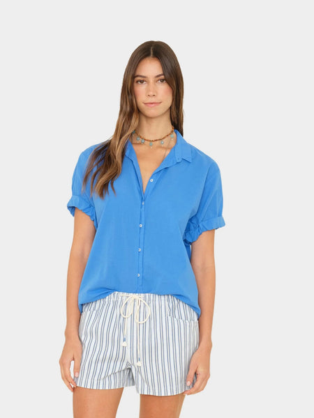 CHANNING Short Sleeve Shirt in Capri Blue