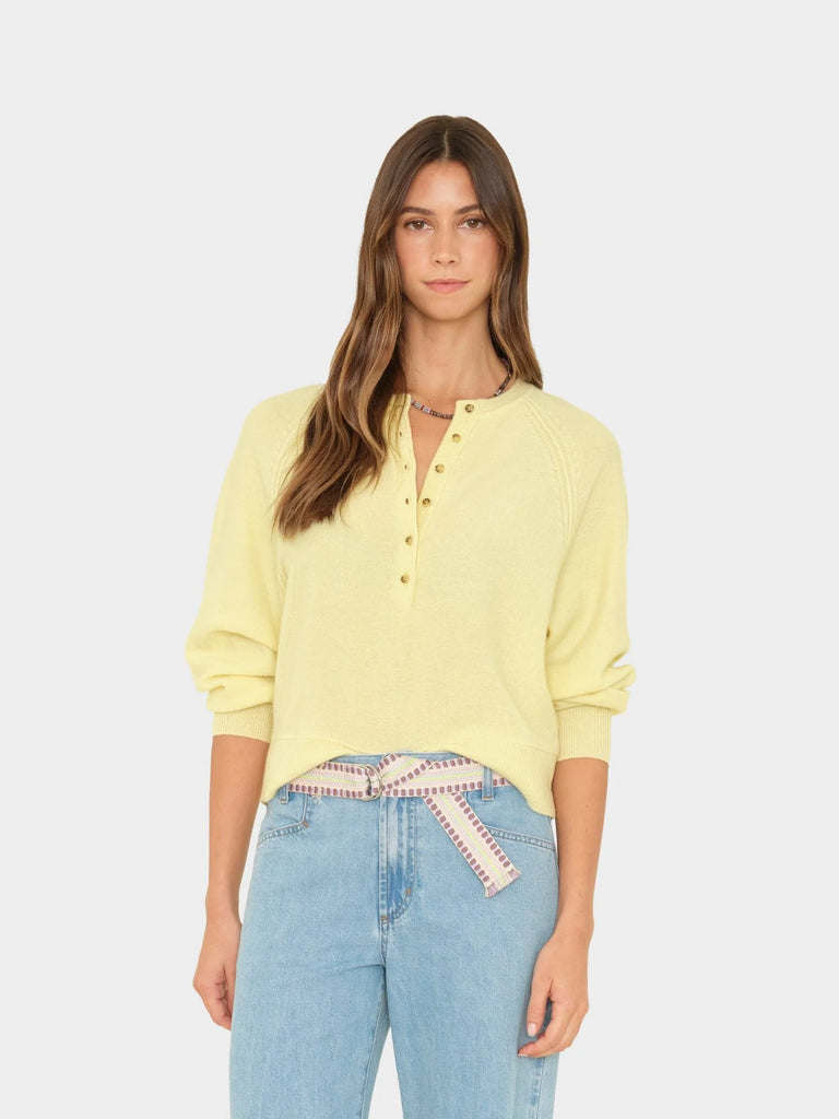 GRIFFIN Cashmere Sweater in Butter Yellow