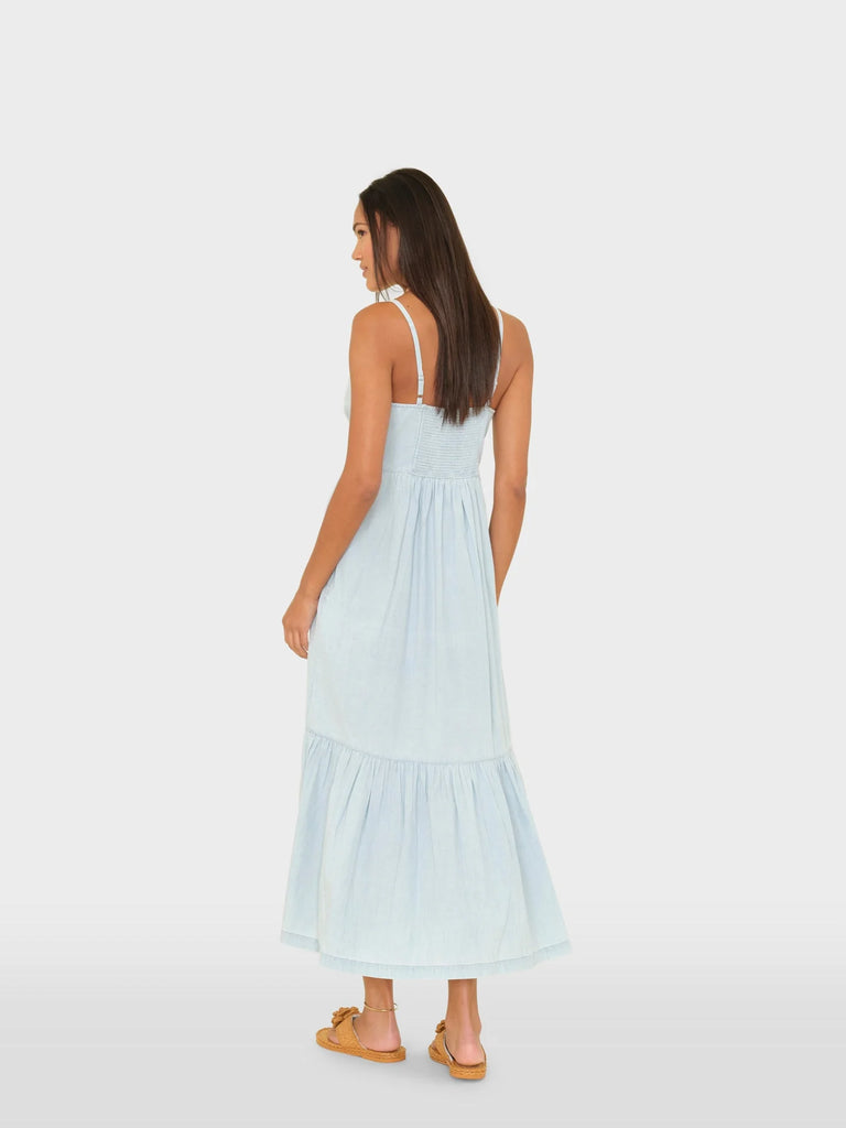 GRETA Chambray Dress in Air Blue