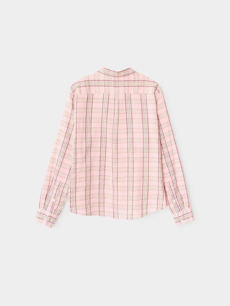 BOWIE Plaid Long Sleeve Shirt in Roselark