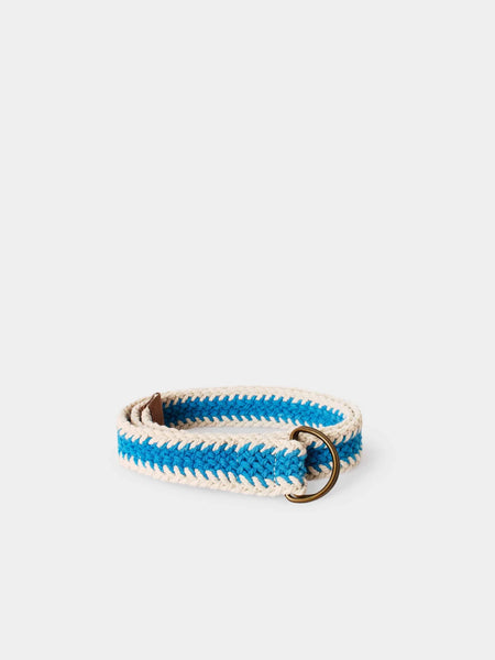 TANNER Woven Belt in Hydra Blue
