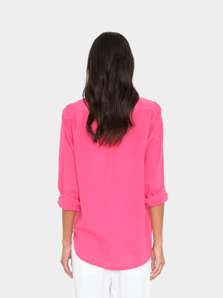 BEAU Long Sleeve Shirt in Fuchsia Pink